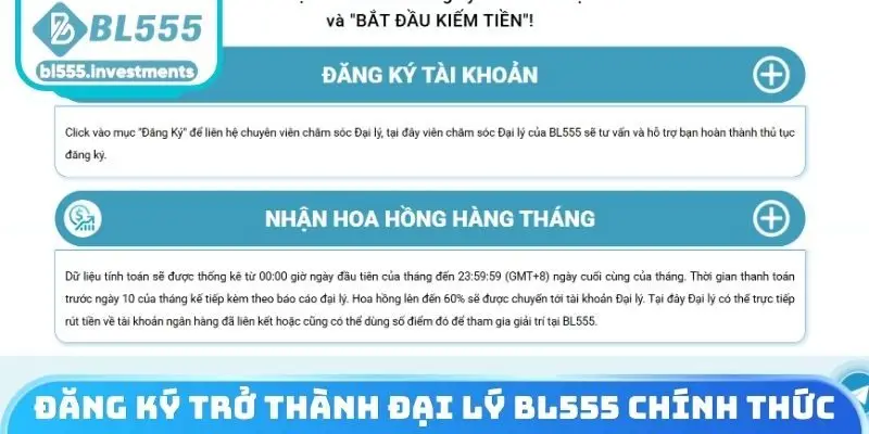 Đăng ký trở thành đại lý BL555 chính thức